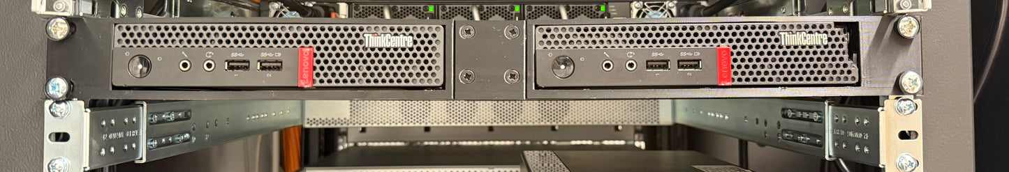 2x Lenovo ThinkCentre Tiny Rackmount für 19-Zoll-Netzwerkschränke