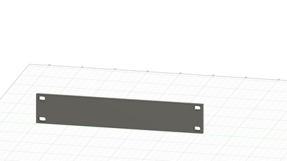 Rackmount Blende 1HE geschlossen PETG  1HE